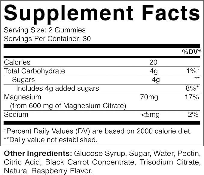 Vitamatic Magnesium Citrate Gummies 600mg per Serving - 60 Vegan Gummies - Promotes Healthy Relaxation, Muscle, Bone, & Energy Support (60 Gummies (Pack of 2))
