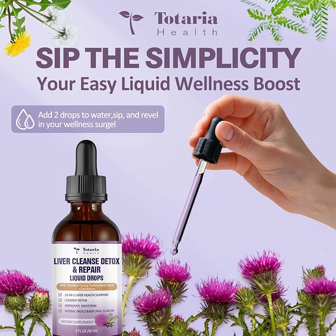Liver Cleanse Detox & Repair Liquid,1100mg 16+ Herbs