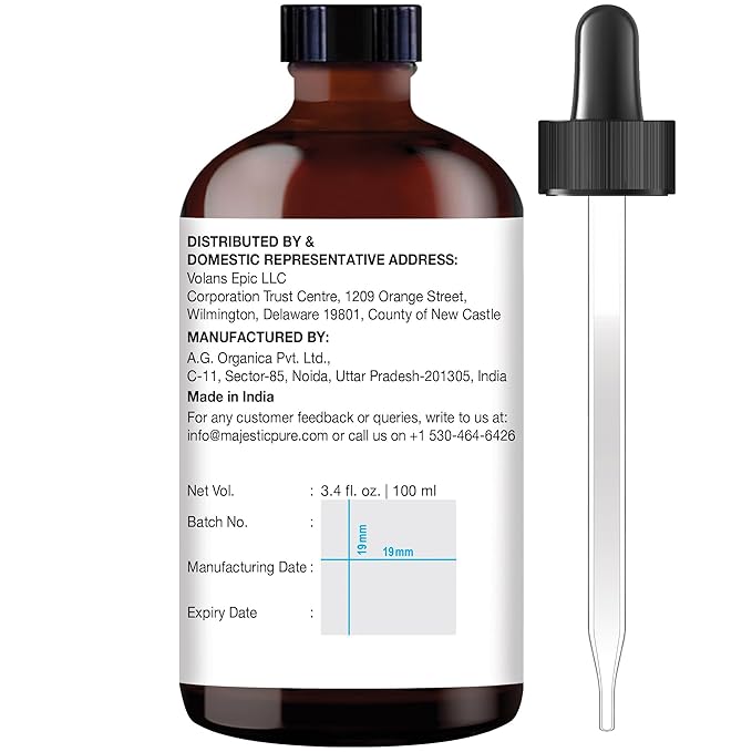 MAJESTIC PURE Frankincense Essential Oil with Glass Dropper | 100% Pure and Natural Frankincense Oil | Premium Grade Essential Oils for Diffusers, Skin, Aromatherapy, Massage | 3.4 Fl Oz