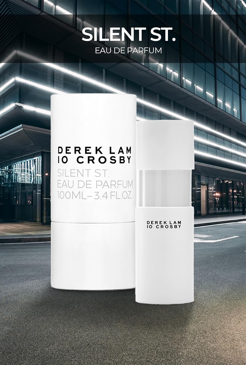 Derek Lam 10 Crosby - Silent St - 3.4 Oz Eau De Parfum - A Floral White Musk Fragrance Mist For Women - Perfume Spray With Light, Powdery, Clean Notes