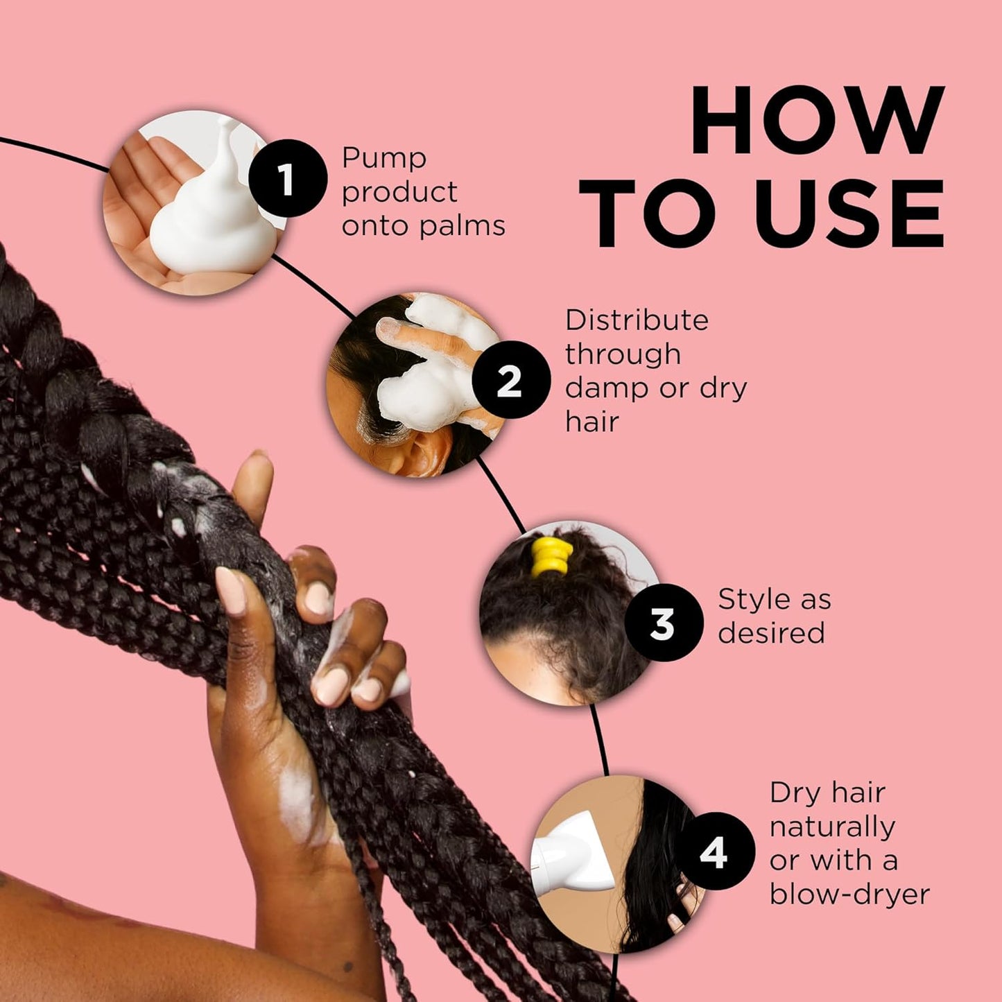 Style Factor EDGE BOOSTER Extra Strength Setting Mousse Travel Size โ Frizz Control, Extra Volume, and Conditioning โ 2.5oz Emerald Mousse for Curly Hair