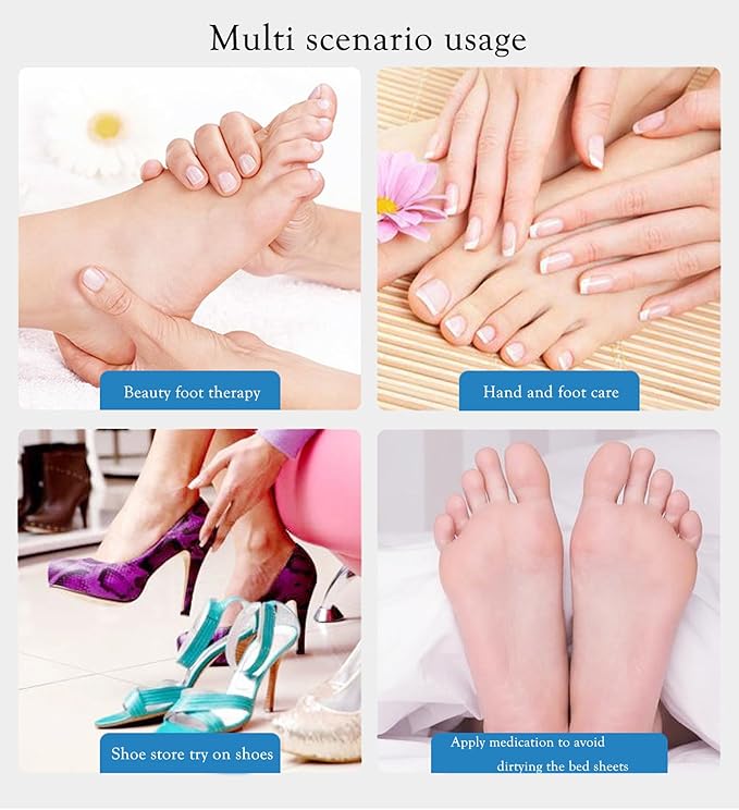 Zittop 100Pcs Plastic Foot Covers 2024 Upgrade Disposable Socks, Paraffin Bath Foot Moisturizer Socks, Prevent Dry and Cracked feet and moisturize feet (100P Transparent)