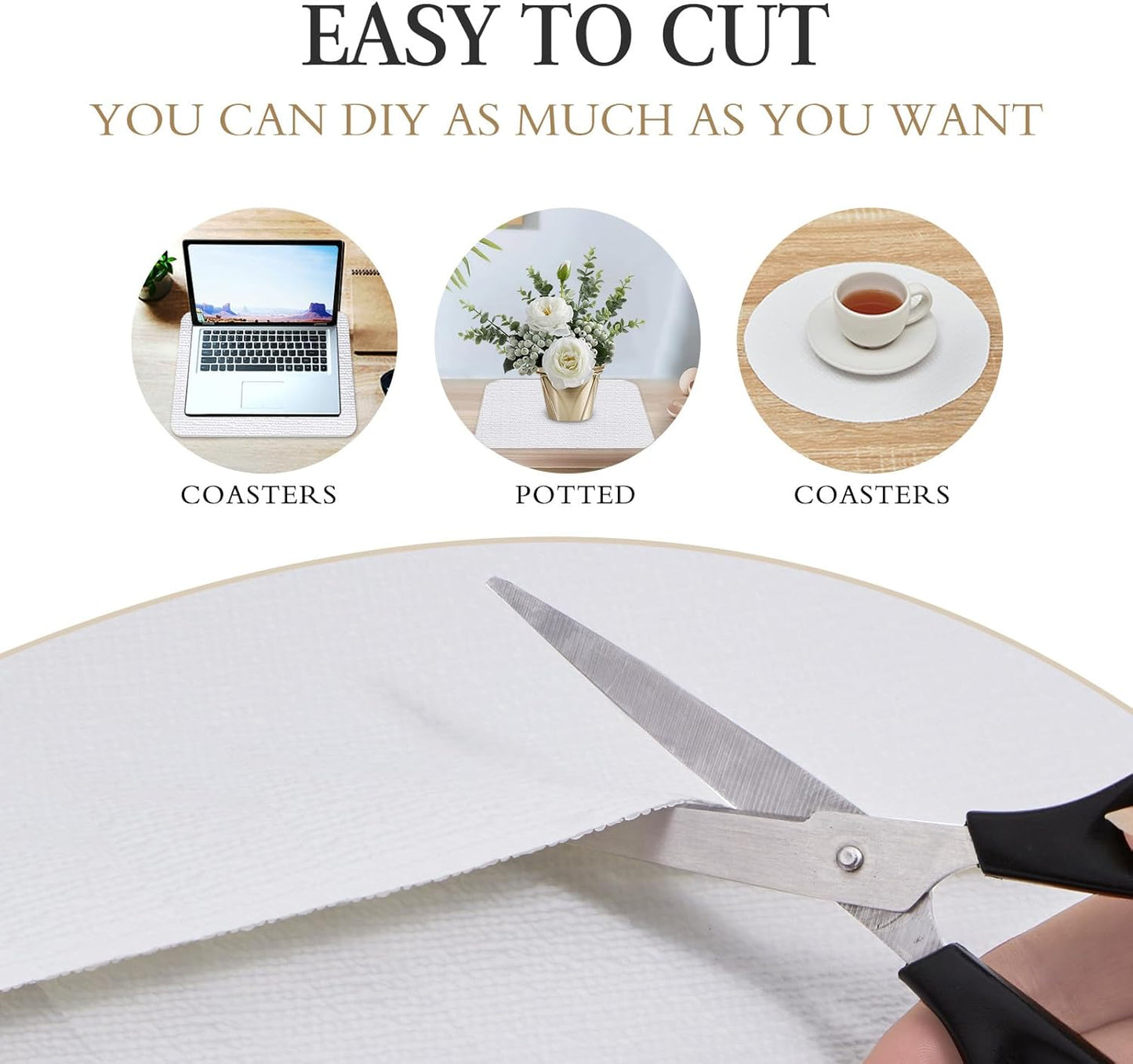 Beautysaid Shelf and Drawer Liner for Kitchen Cabinet, Non Adhesive Non Slip Shelf Paper Waterproof Washable Thickened for Dresser Pantry Shelve Bathroom Protector Liner(White,23.6 in x 10 FT)