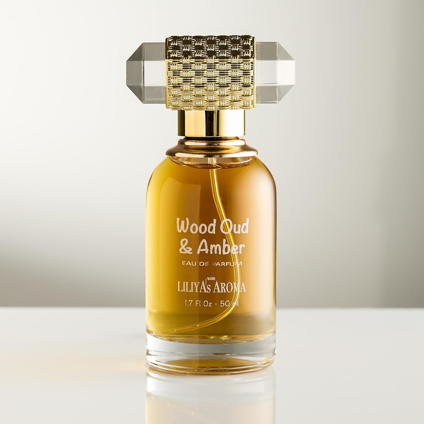 Liliya's Aroma Wood Oud & Amber Eau de Parfum – Unisex Woody‑Amber Fragrance, Notes of Cinnamon, Rosewood & Vanilla – 1.7 fl oz