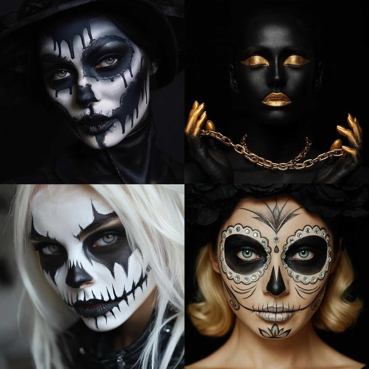 BOBISUKA Black Face Body Paint Stick, Sweatproof Eye Black Stick for Baseball Football Softball Sports – Waterproof Face Painting for Skull Joker Vampire Halloween SFX Makeup Cosplay