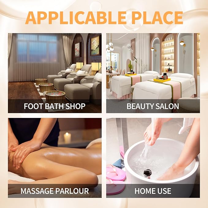 Pedicure Kit Foot Soak Set: Bubble Salt, Sugar Scrub, Massage Mask, Massage Lotion in a Box, 4 Step Foot Spa Kit for Dry Feet, Softens Calluses and Tired Feet๏ผ1 Set Orange)