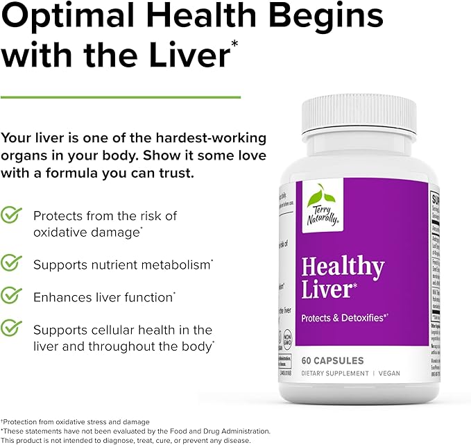 Terry Naturally Healthy Liver 60 Capsules EP80 & VX1 - 60 Servings