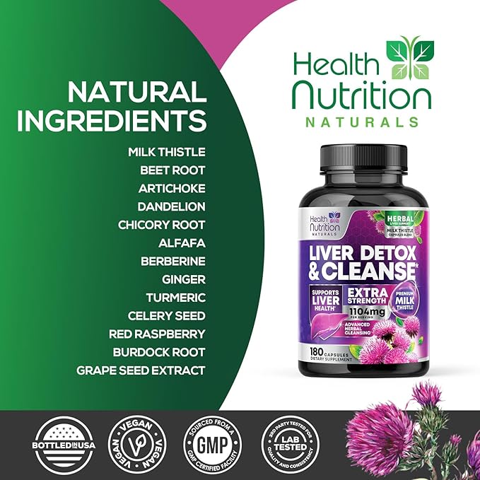 Gentle Liver Cleanse Detox & Repair Formula 180 Capsules