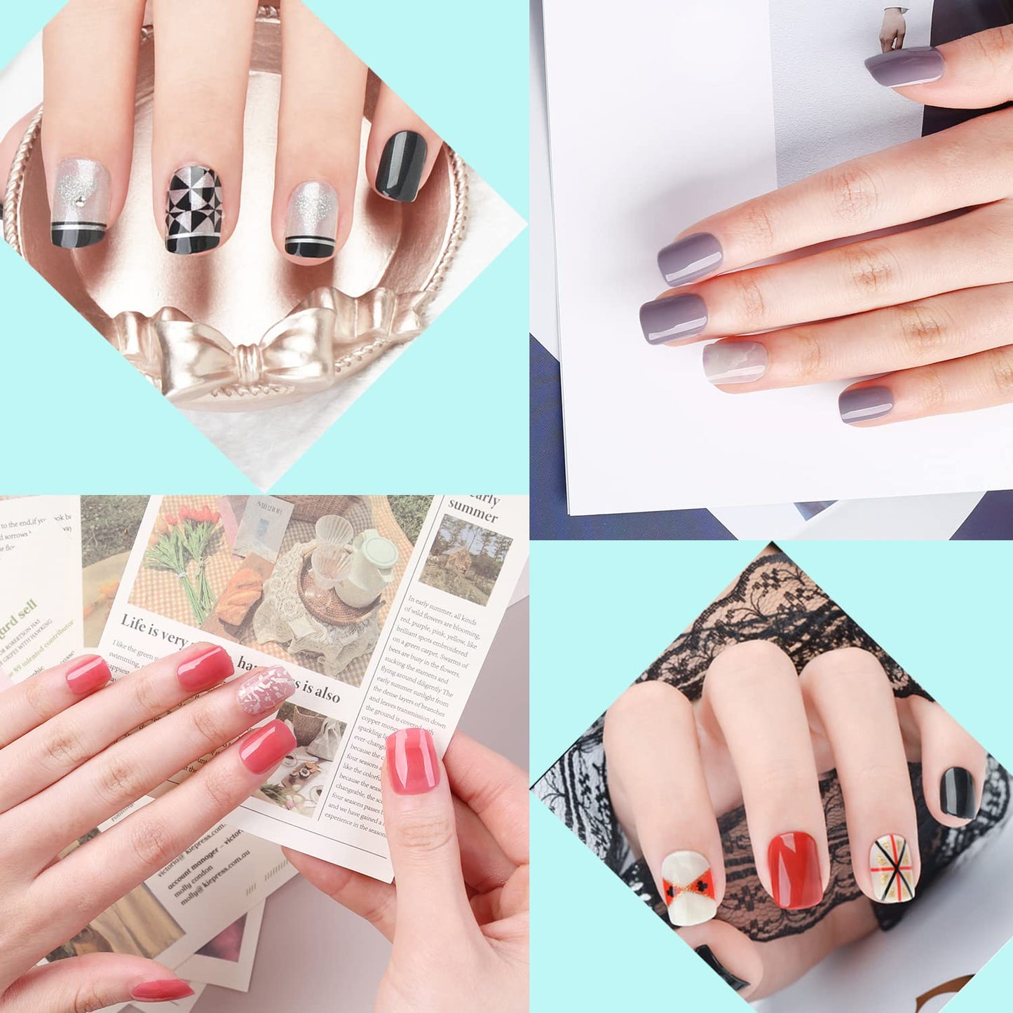 1Pcs Oval UV Gel Nail Brush Rhinestone Handle Professional Nail Art Tools Size 8