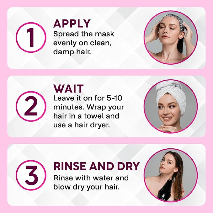 Hair Repair Mask for Dry Damaged Hair Keratin Treatment Protein Argan Oil Deep Conditioning for Color Treated Hair Bleached Frizzy Split Ends Magic