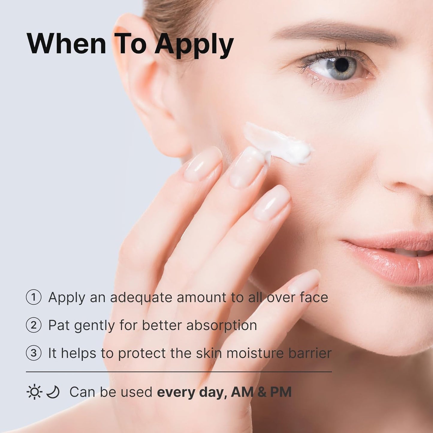 Panthenol 10% Cica Repair Cream, Hydrating Post-Acne Face Moisturizer for Sensitive Skin Barrier Repair, Korean Skincare (2.7 Fl Oz / 80ml)