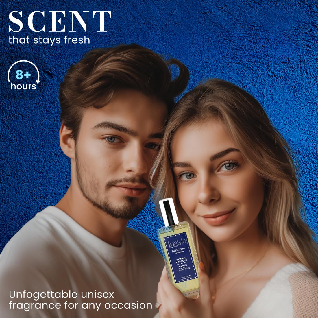 Instyle Fragrances, Platinum Collection, Tonka Tobacco, Inspired by Tom Ford's Tobacco Vanille, Unisex Eau de Parfum, CLEAN, Vegan, Paraben-Free, Never Tested on Animals, 3.4 Fluid Ounces