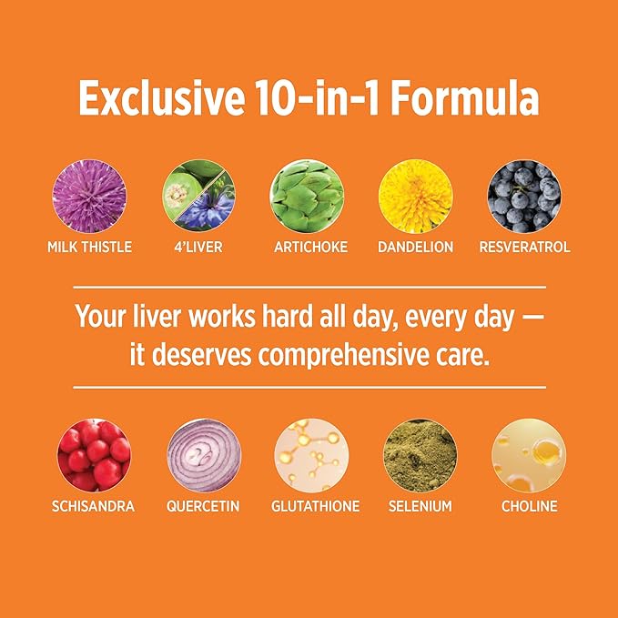 DOCTORS' PREFERRED Liver+ Revive & Restore 10-in-1 Formula 4’Liver and 60 Capsules