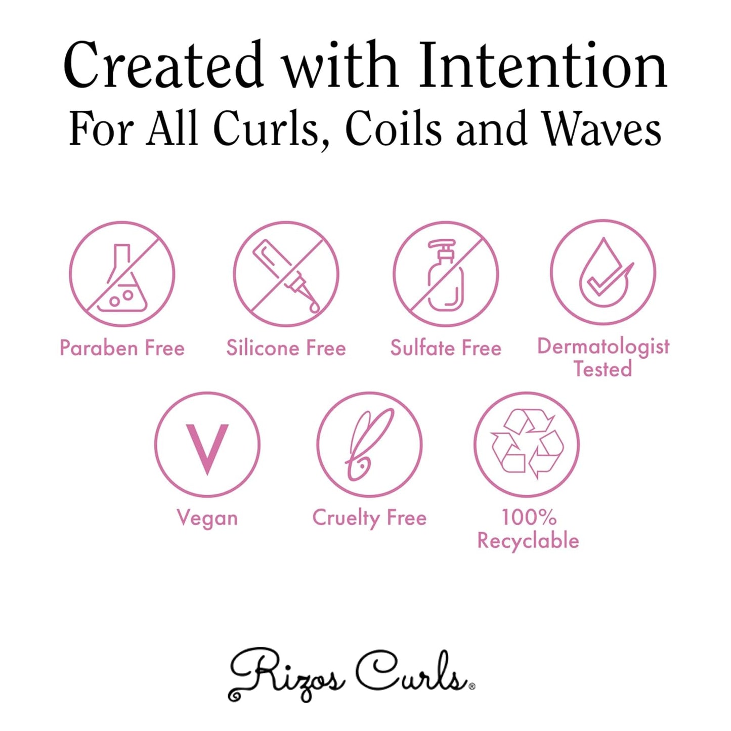 Rizos Curls Trio Travel Curl Kit, Includes Travel Hydrating Shampoo, Travel Deep Conditioner, Travel Curl Cream, Gently Cleanse, Hydrate and Style, For All Curl Patterns 2a - 4c, 3 pack of 2 oz