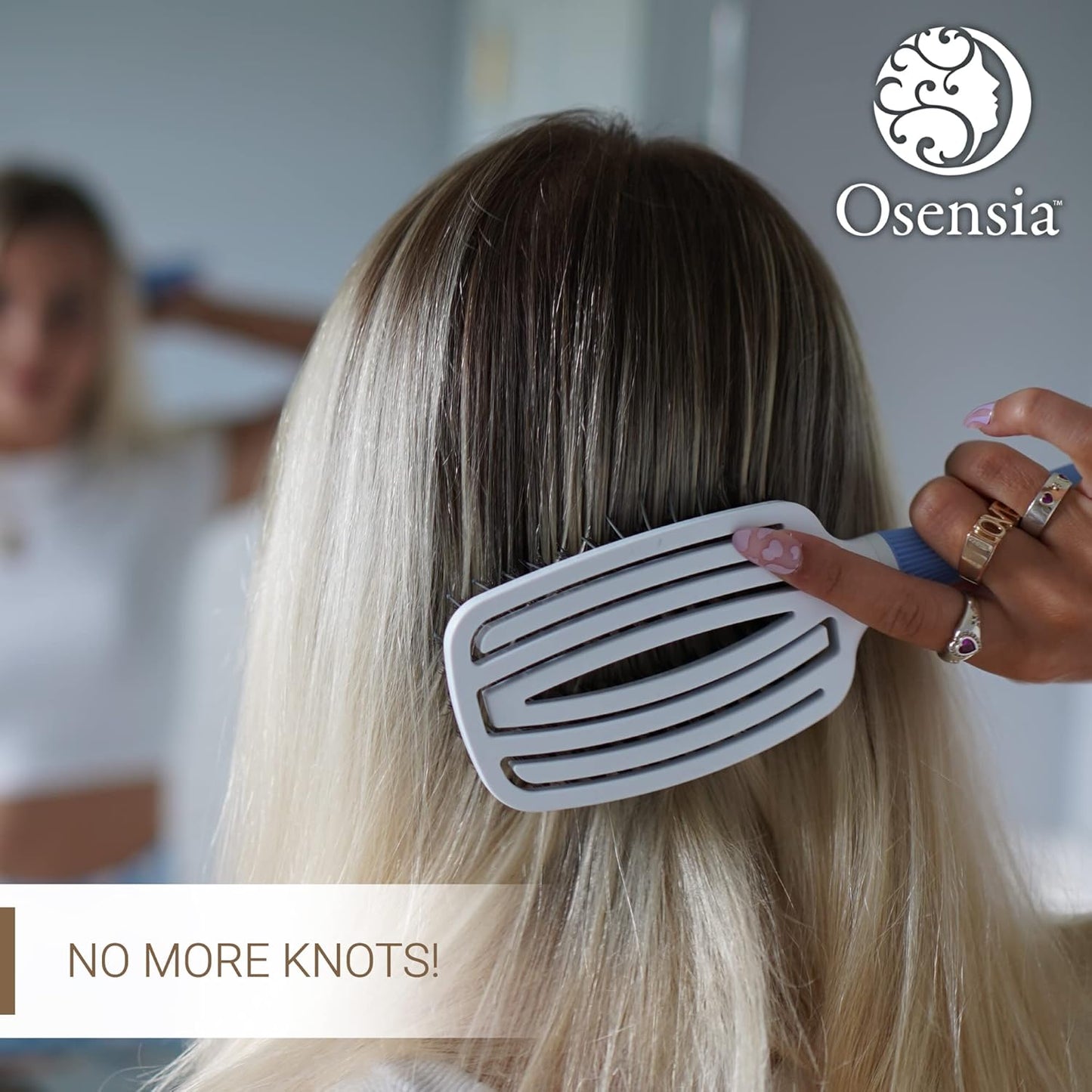 Osensia Detangling Brush for Curly Hair - Thick and Dry Hair Type. Travel Detangle Brush for Women, Men, and Kids.