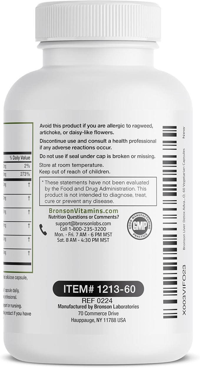 Bronson Liver Detox Advanced Detox & 60 Vegetarian