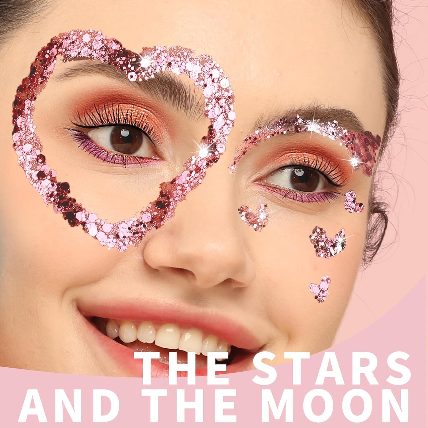 FANDAMEI Body Glitter Kit - 8 Colors 8 ml/Jar for Glitter Makeup, Face Hair Glitter for Kids&Women, Halloween Mermaid Rave, Hair Sparkles