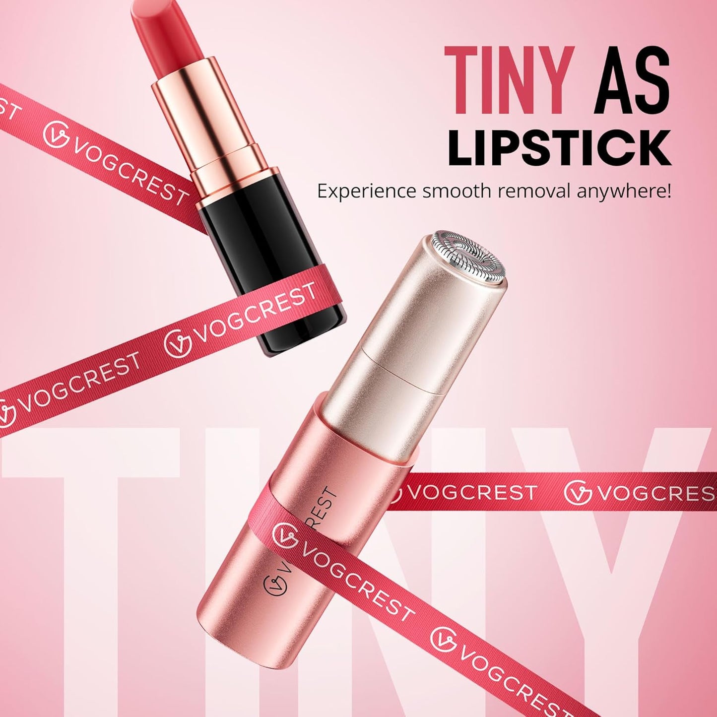 VG VOGCREST Nose Trimmer for Women: 2 in 1 Rechargeable Facial Hair Removal - Portable Mini Face Shaver for Chin Lip Peach Fuzz Ideal for Travel Use