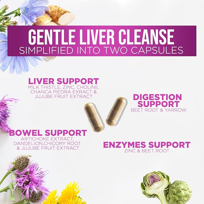 Liver Cleanse Detox & Repair Formula 120 Capsules