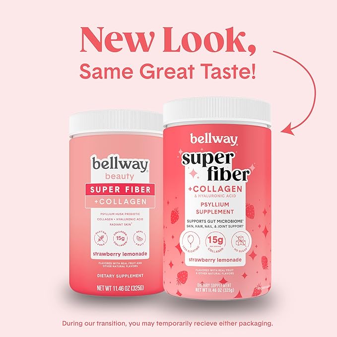 Bellway Super Fiber Powder + Collagen, (11.46 oz)