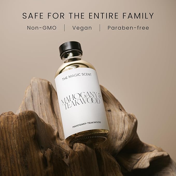 Mahogany & Teakwood Oils for Diffuser - HVAC, Cold-Air, & Ultrasonic Diffuser Oil Inspired by Abercrombie & Fitch - Essential Oils for Diffusers Aromatherapy - 8.5 fl oz, 250 mL