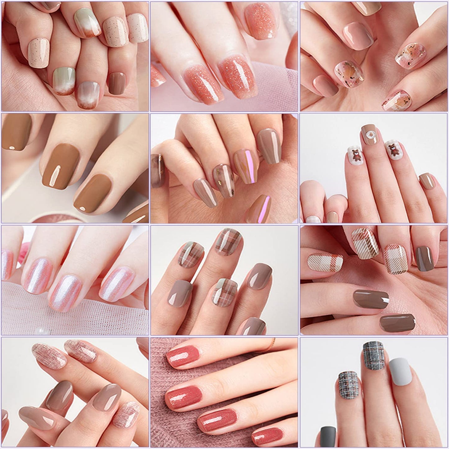 11PCS Nail Art Brush Set with Nail Dust Brush, Double-Ended Silicone Nail Art Tools for Acrylic Nails, Carving, Painting, Line Drawing, DIY Salon Manicure