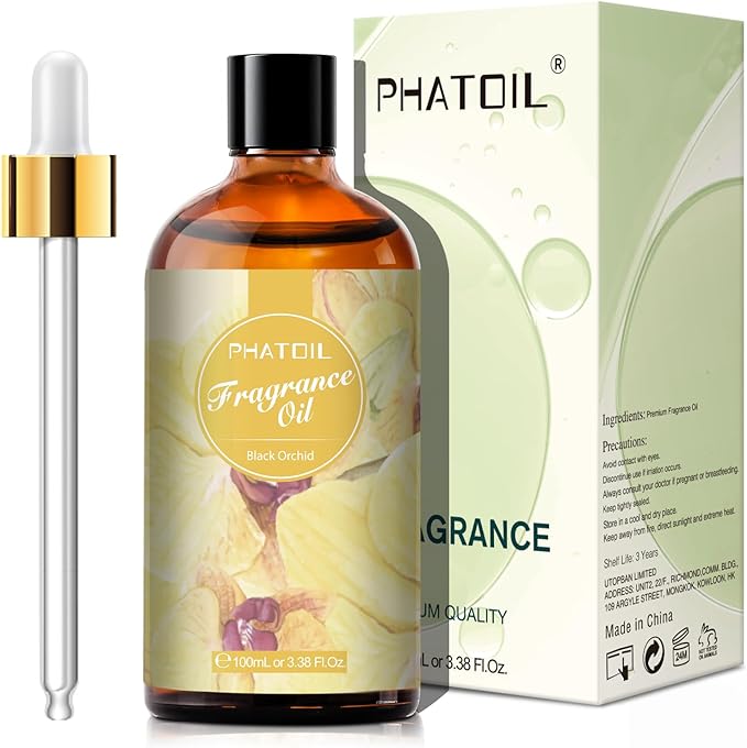 3.38FL.OZ Black Orchid Fragrance Oils for Aromatherapy, Essential Oils for Diffusers for Home, Perfect for Diffuser, DIY Candle and Soap Making, DIY Scented Products - 100ml