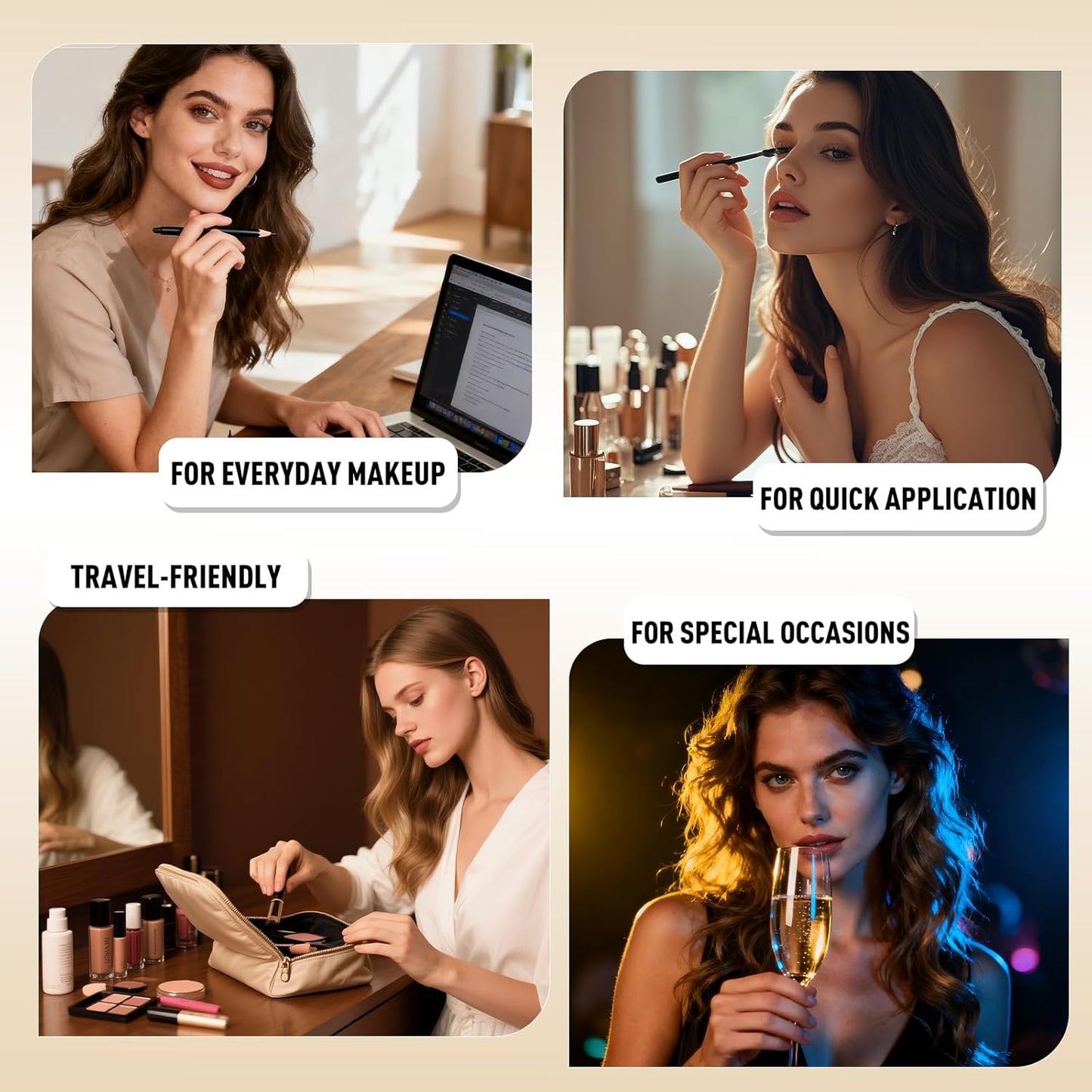 Nude Eyeshadow Stick - Long Lasting Matte Cream Eyes Shadow Pencil Buildable Brightener Crayon Eyeliner Highlighter Makeup, Lightweight Waterproof & Smudge Proof for Easy Quick Application