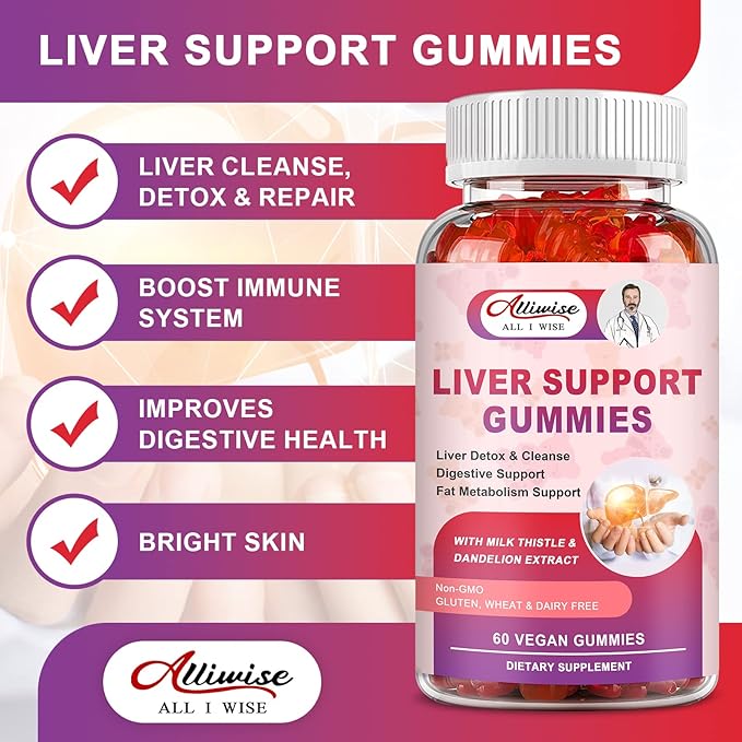 Liver Support Gummies with Milk Thistle 80% Silymarin