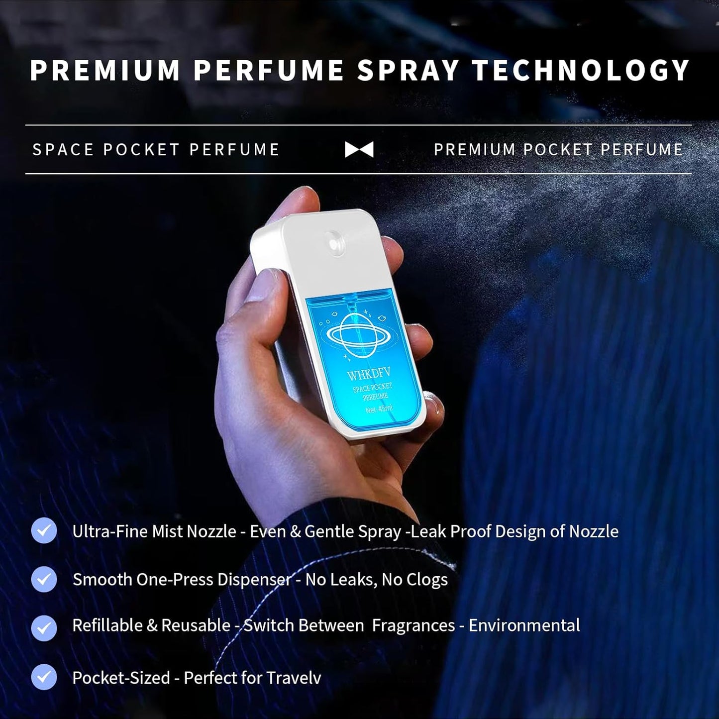 apple fresh fragrance,Black chestnut Violet Freesia perfume for men long-term spray, 1.65ounce portable designPortable pocket