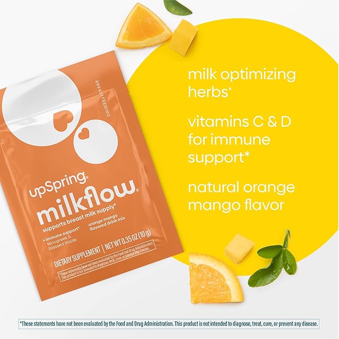 UpSpring Milkflow Immune Support Breastfeeding Supplement 16 Drink