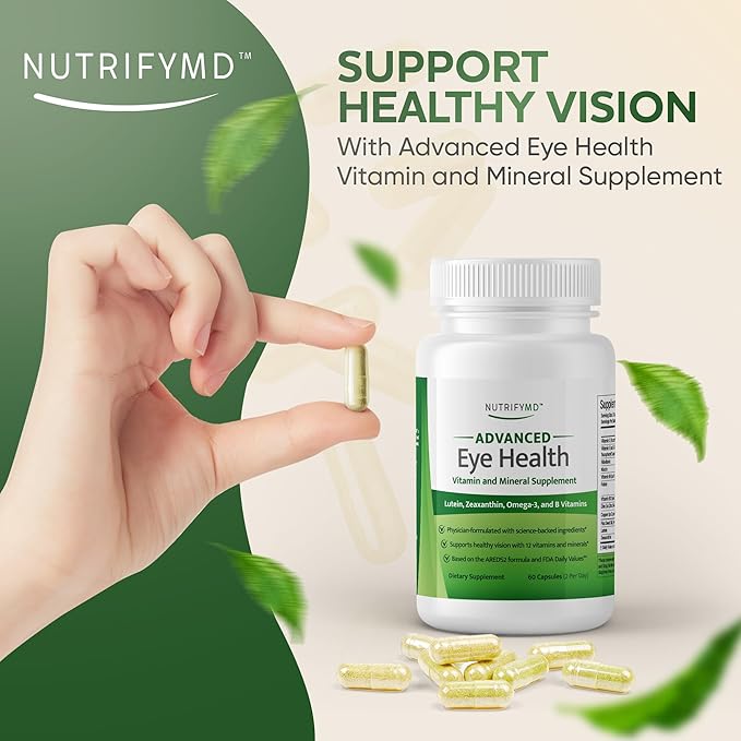 Advanced Eye Health Vitamin and Mineral Omega-3, and 60 Capsules