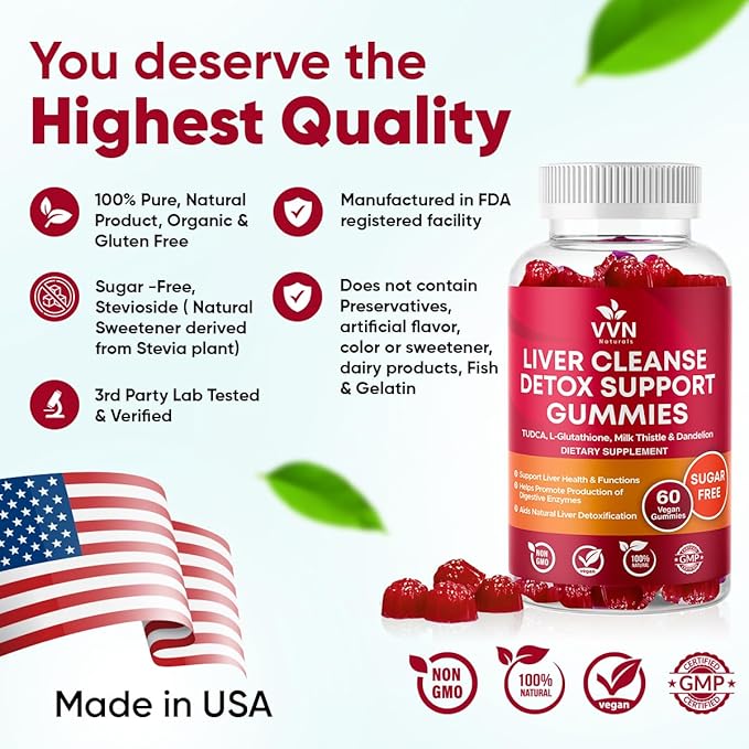 VVNaturals Sugar-Free 26-in-1 Liver Cleanse Detox 3000mg Blend 60 Vegan