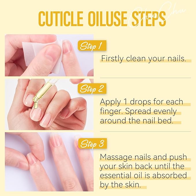 CHUCHU Organic Cuticle Oil for Nails: Pineapple Jojoba Nail Oil with Vitamin B & E - Moisturizes Repairs and Promotes Nail Growth - Prevents Dryness Hangnails and Chapped Skin 15ML