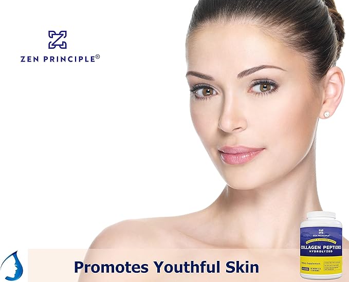 Zen Principle Grass-Fed Collagen Peptides 5 lb. Custom Anti-Aging Hydrolyzed Protein Powder for Healthy Hair, Skin, Joints & Nails. Paleo and Keto Friendly, GMO and Gluten Free, Pasture-Raised Bovine.