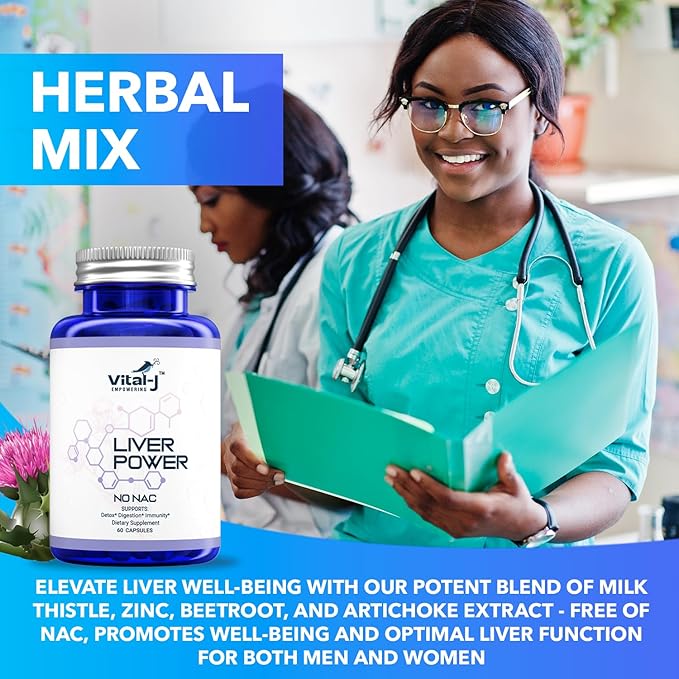 21-in-1 Liver Support Supplement, Liver Cleanse 60 Capsules