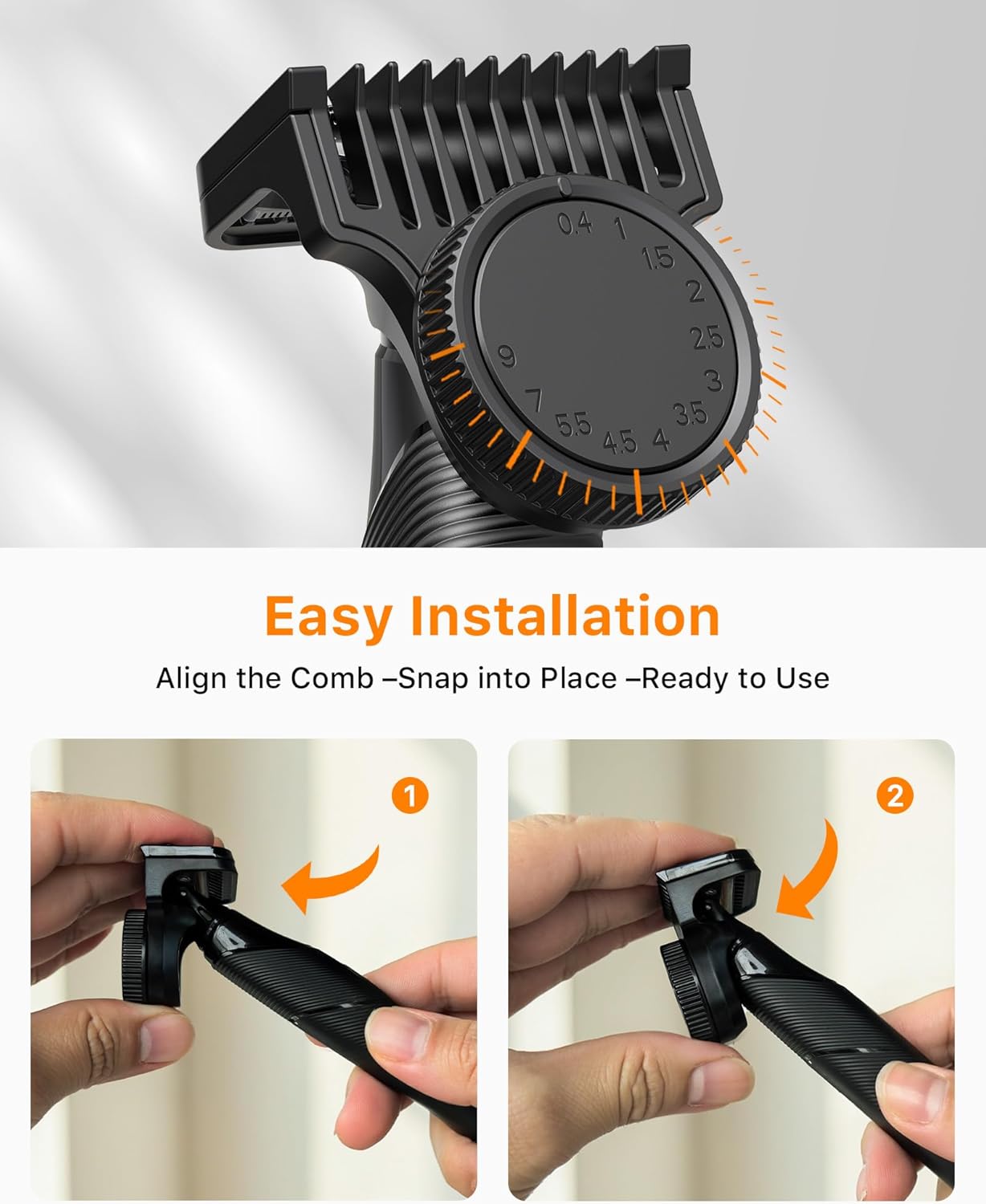 Men's Electic Beard Trimmer with 12-in-1 Rotating Combs - Professional Precision Styling,Magnetic Snap Blade, Wet/Dry Use, USB-C Fast Charge, Travel Friendly - Ideal for All Beard Styles