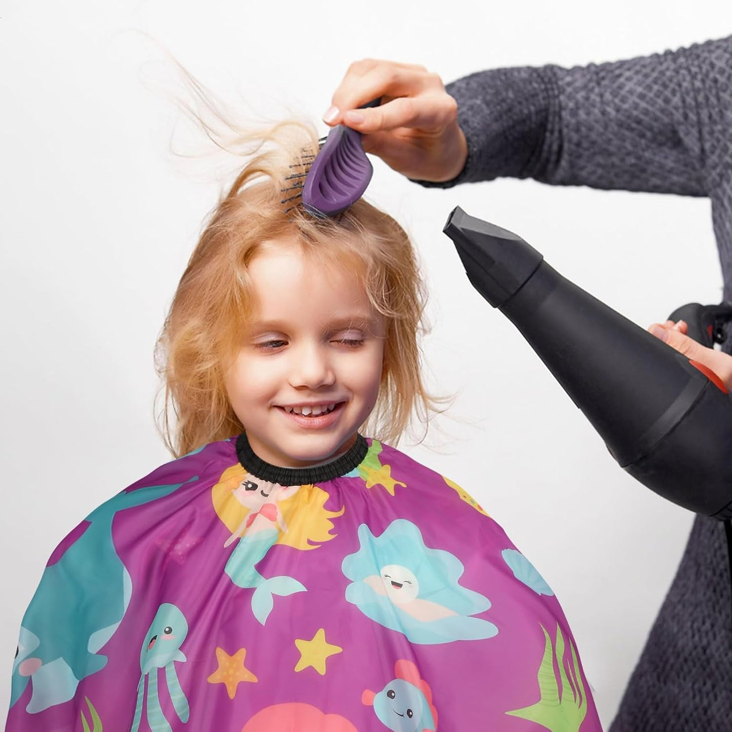 Kids Hair Cutting Cape (2 Pack) Professional Children Salon Barber Apron for Boys and Girls