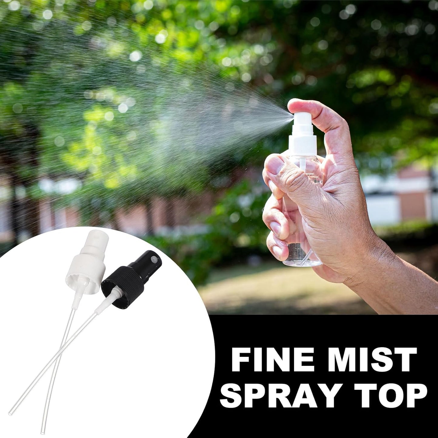 Fine Mist Spray Top, Spray Bottle Top Nozzle Sprayer Reusable Replacement for 24 Caliber Bottles Pump - Fitting For(Essential Oil Bottle/Perfumes/Cleaning Solution) 8 Pcs & 2 Color