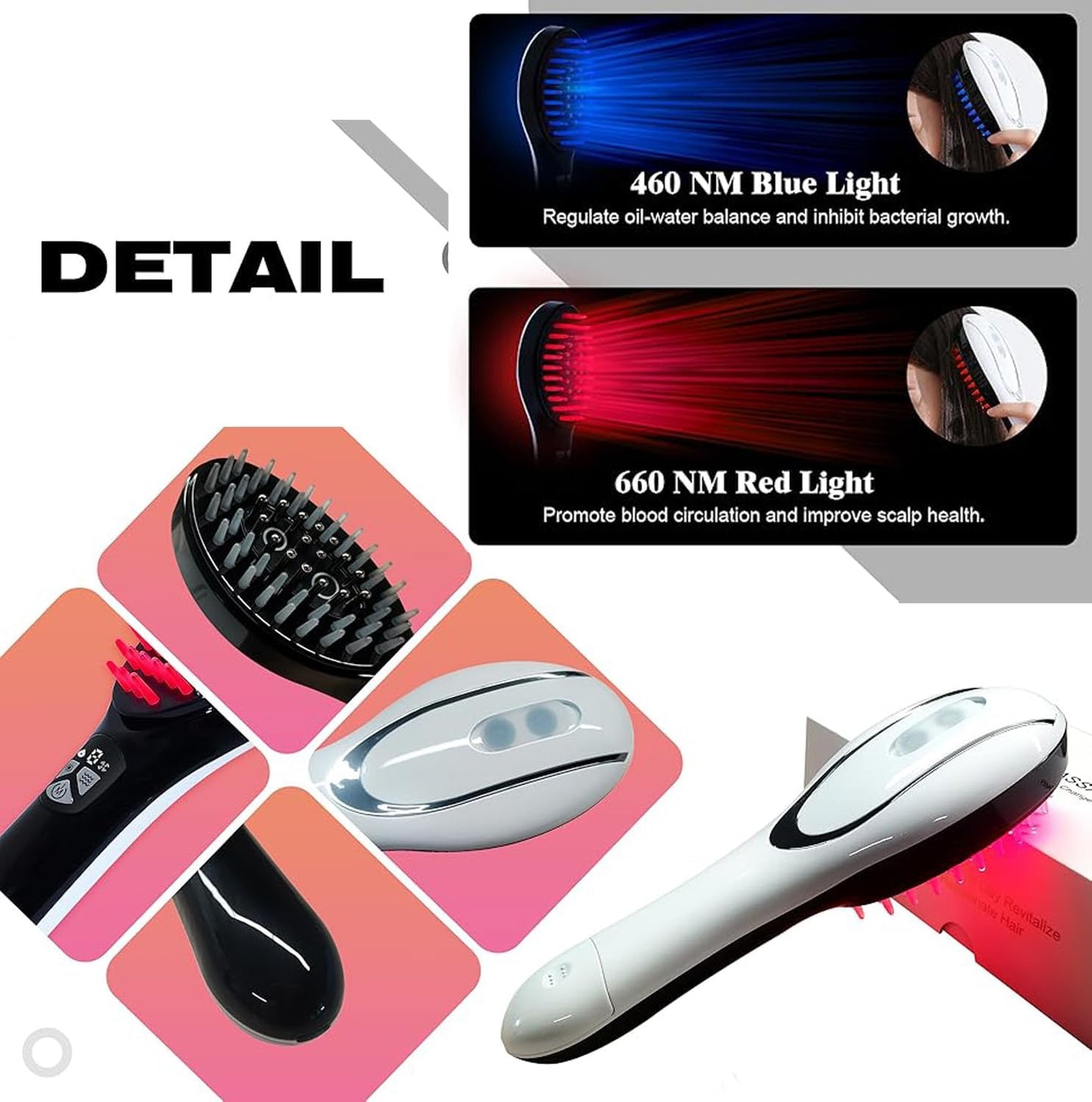 4-in-1 Hair Scalp Massager Comb - Hair Oil Applicator & Scalp Scrubber, Portable for Home & Travel Use, Ideal for Women’s Hair Care