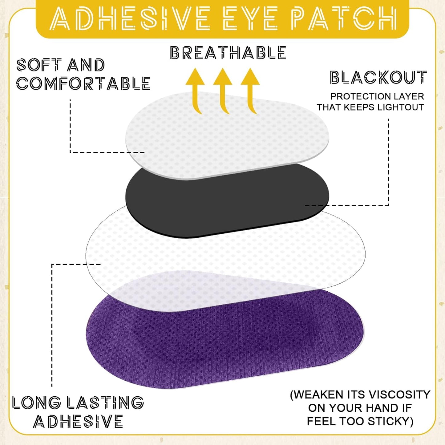 Panitay 40 Pcs Adhesive Eye Patches for Adults Disposable Breathable Medical Eye Patch for Amblyopia Lazy Latex Free Adhesive Bandages for Men(3.3 x 2.3 Inch,Classic Color)