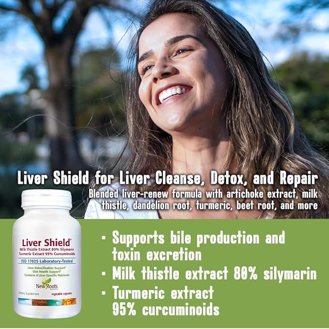 NEW ROOTS HERBAL Liver Shield 80% Silymarin 90 Capsules