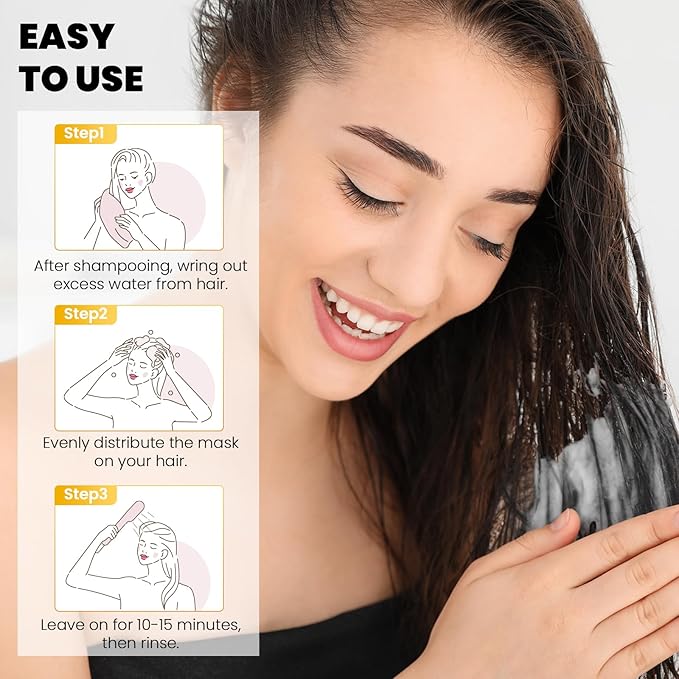 Meidu Keratin Hair Mask Treatment, Hair Mask for Dry Damaged Hair, Deep Repair Conditioning Hair Mask, Coconut Oil Hydrating Hair Mask for All Hair Types (16.9 Fl Oz)