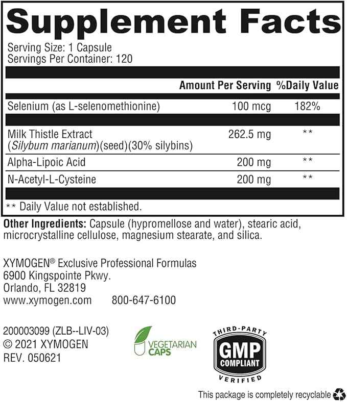 XYMOGEN Liver Protect (120 Capsules)