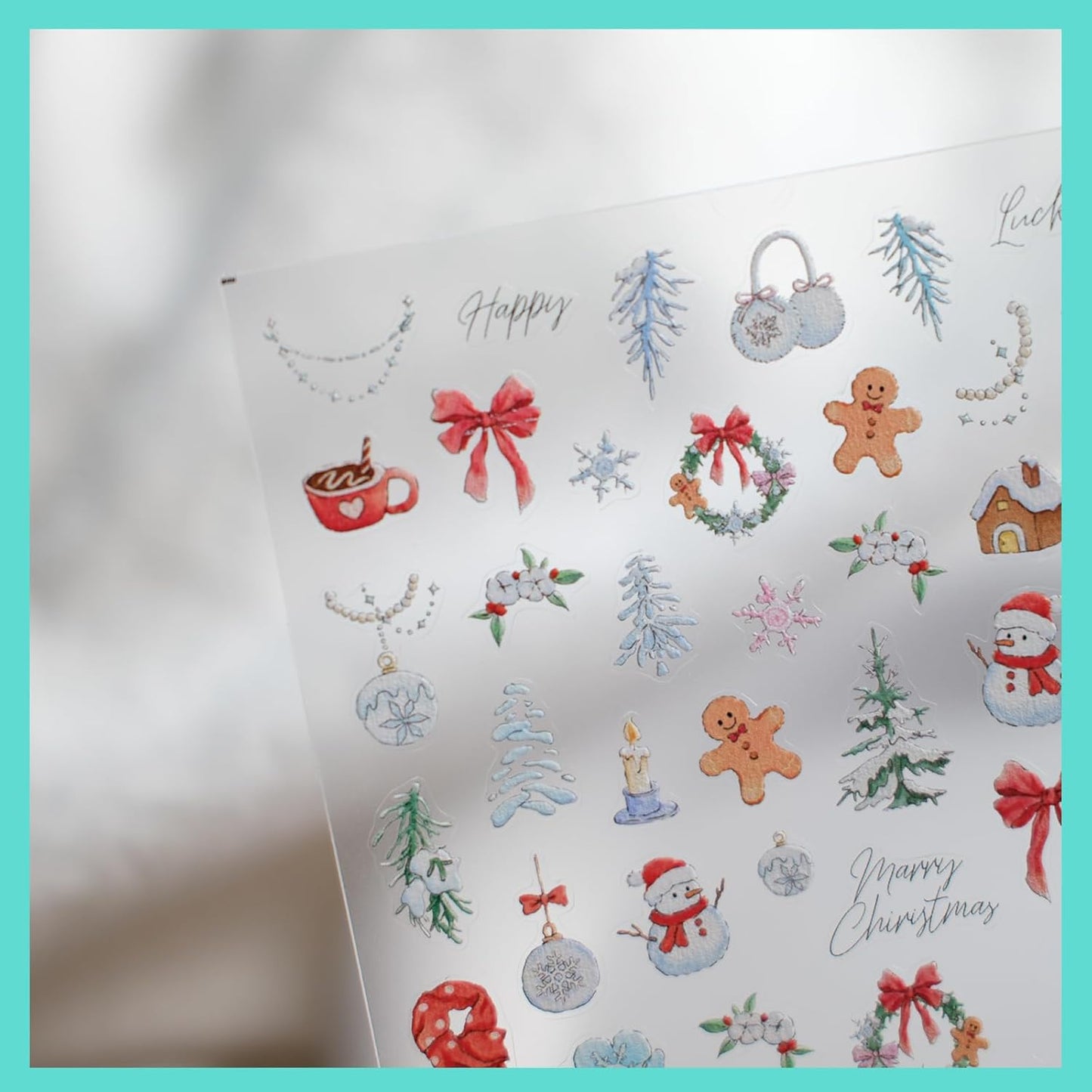 Christmas Cute Nail Stickers, Snow Decals, Art Design, Accessories for Women, Self-Adhesive Supplies