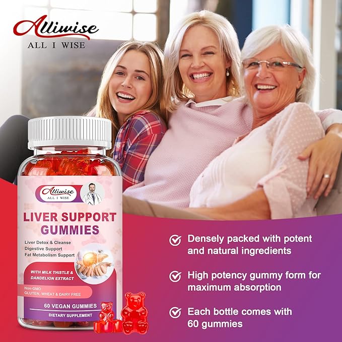 Liver Support Gummies with Milk Thistle 80% Silymarin