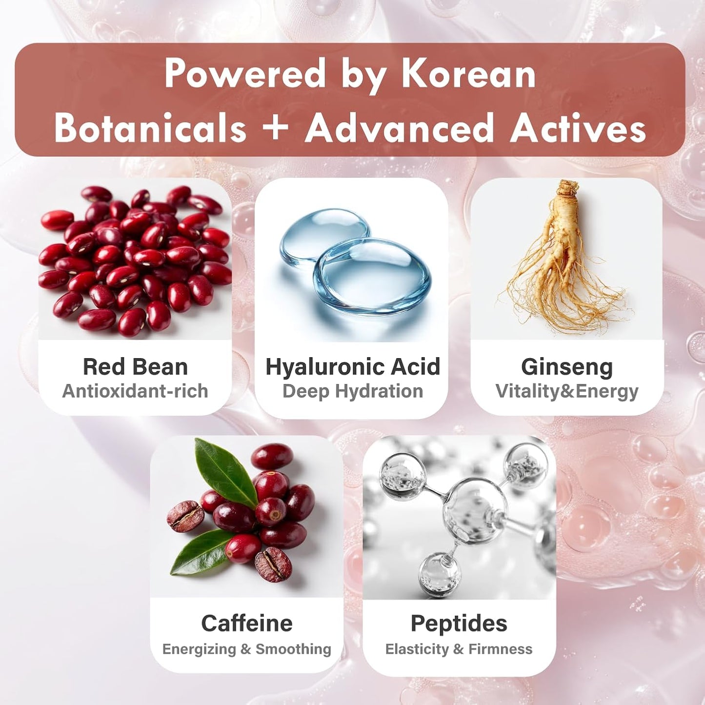 Korean Red Bean Body Lotion for Women - 24-Hour Hydrating Moisturizer for Dry Skin with Peptides & Hyaluronic Acid for Smooth Sensitive Skin - Vegan & Cruelty-Free - 8.45 fl oz