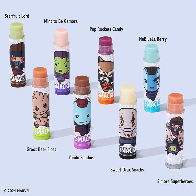 Lip Smacker Marvel Guardians of the Galaxy Party Pack - Hydrating Lip Balm, Hydrating & Protecting - Cruelty-Free