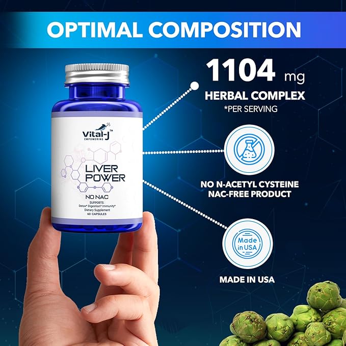 21-in-1 Liver Support Supplement, Liver Cleanse 60 Capsules