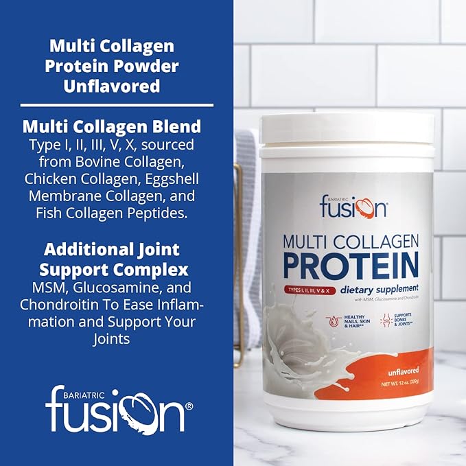 Bariatric Fusion Unflavored Multi Collagen Protein Powder 2 | 30 Servings